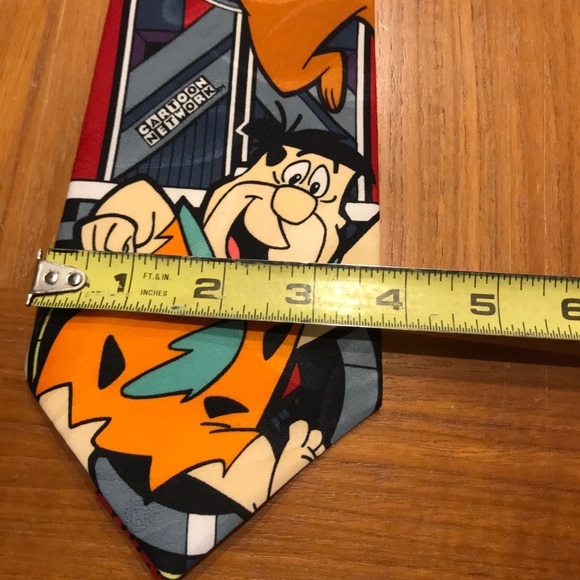 Vintage 1994 Lakeside Apparel Cartoon Network Neck Tie Flintstones Yogi Bear - Picture 6 of 13